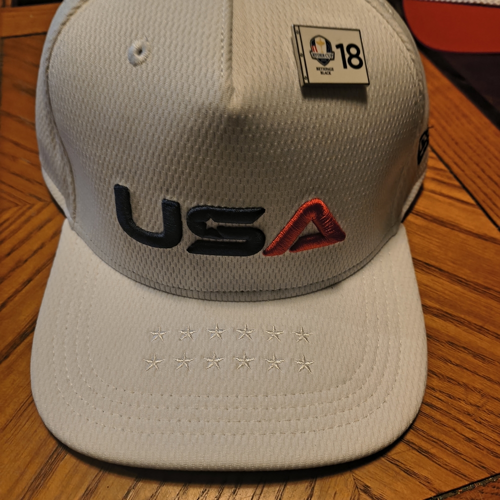 New Era White USA Hat